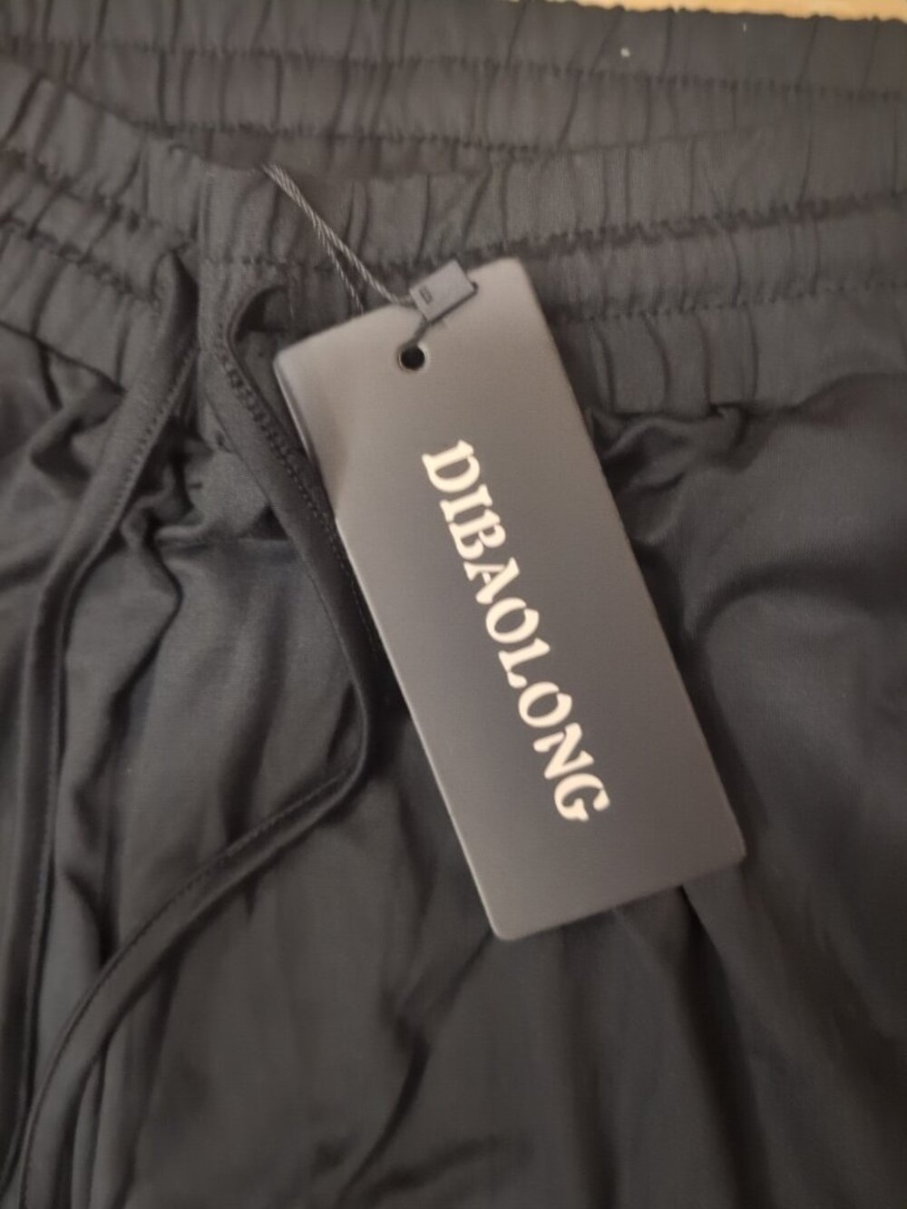 Dibaolong Pants Women's 3XL Black Elastic Drawstring Waist Wide Leg Comfy NWT - Picture 2 of 7